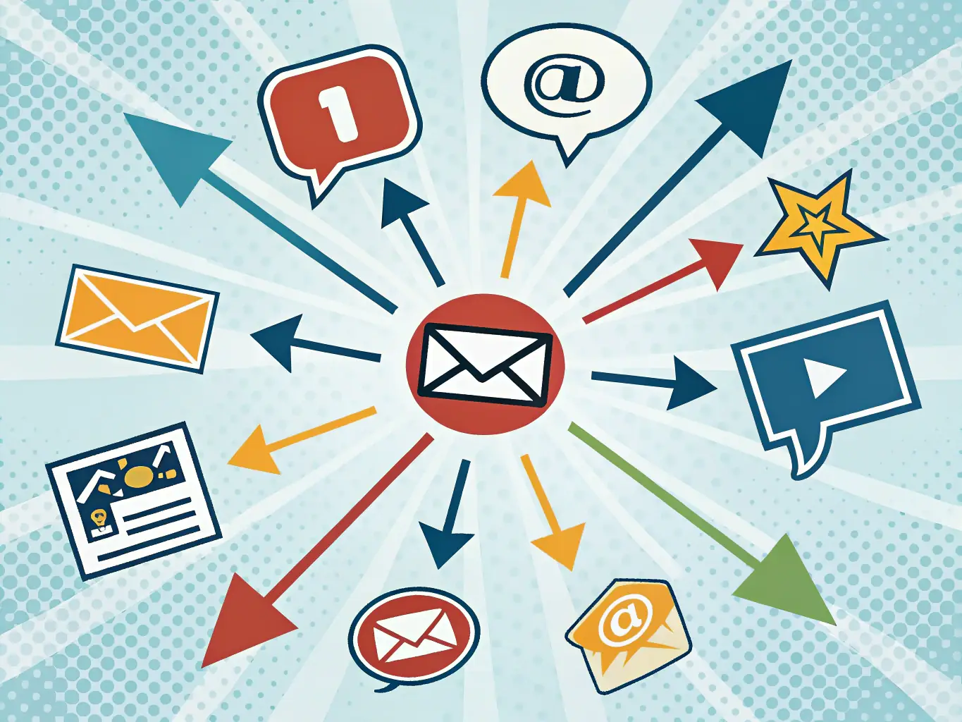 An image depicting a fragmented marketing system with disconnected channels, representing the inefficiency of siloed digital efforts.